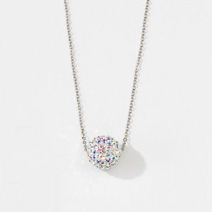 Touchstone Crystal Pave Ball Necklace